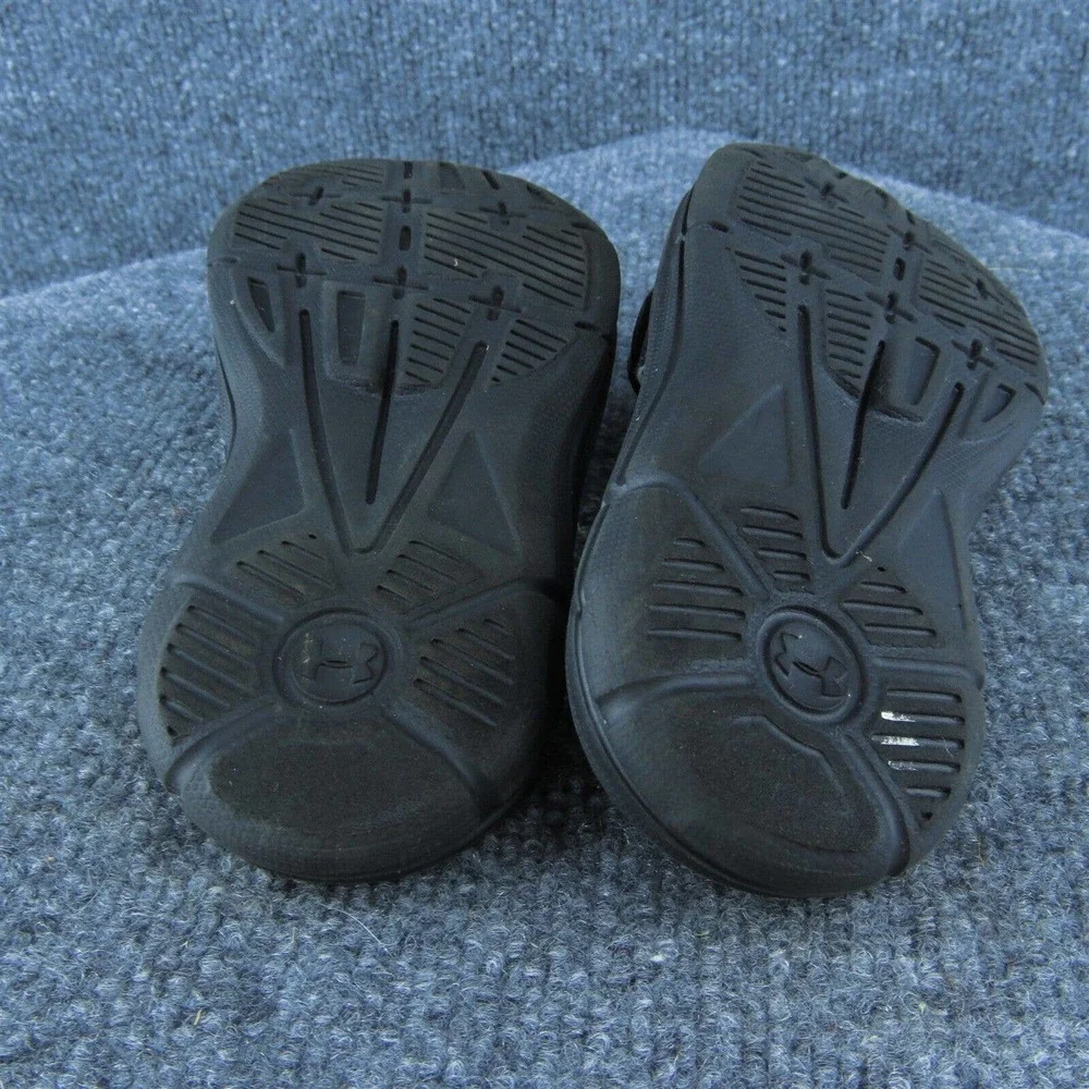 Under Armour Boys Slide Shoes Black Synthetic Slip‎ On Size T 11 Medium